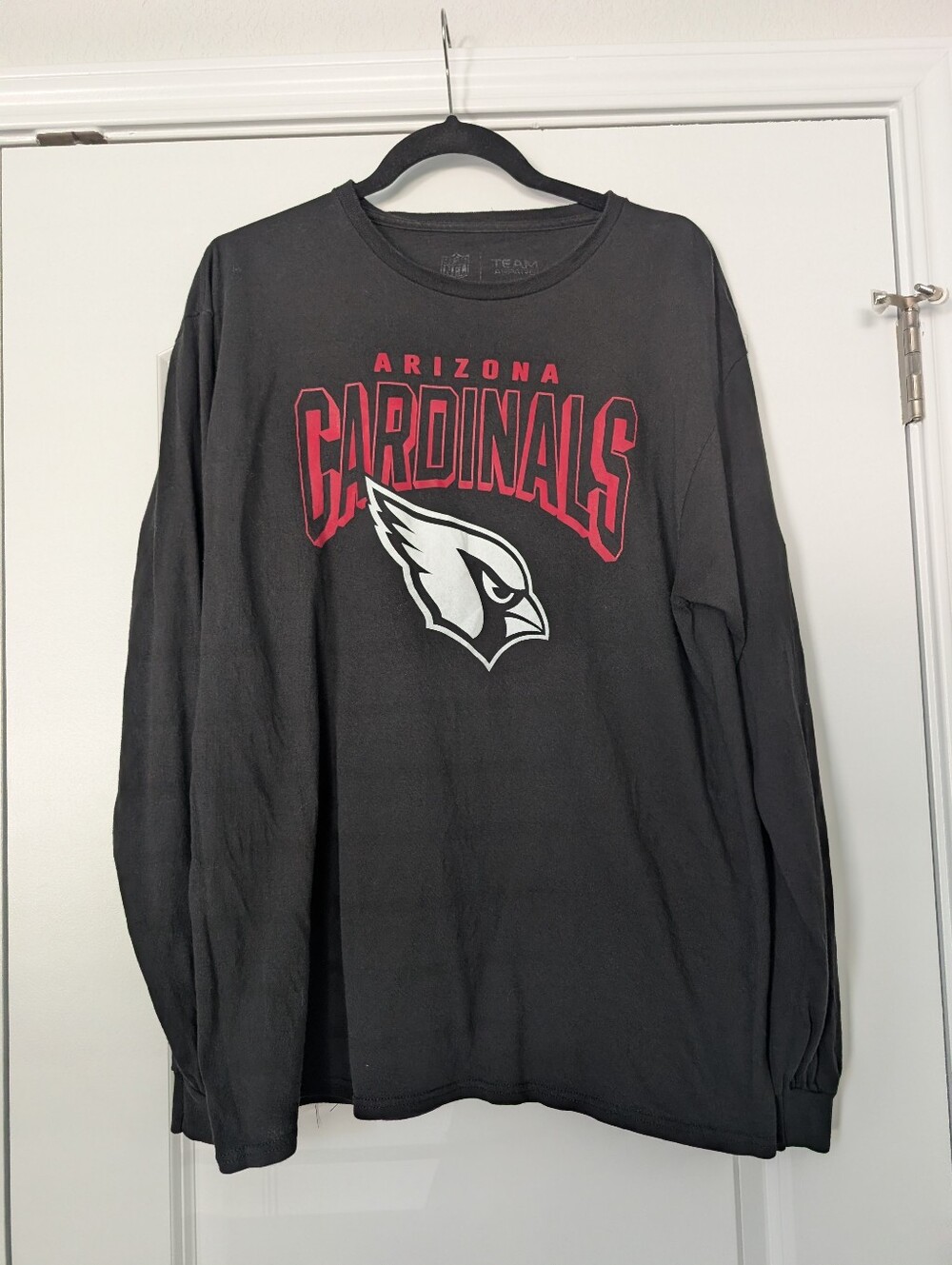 NFL Arizona Cardinals Black Long Sleeve Tee with Logo
